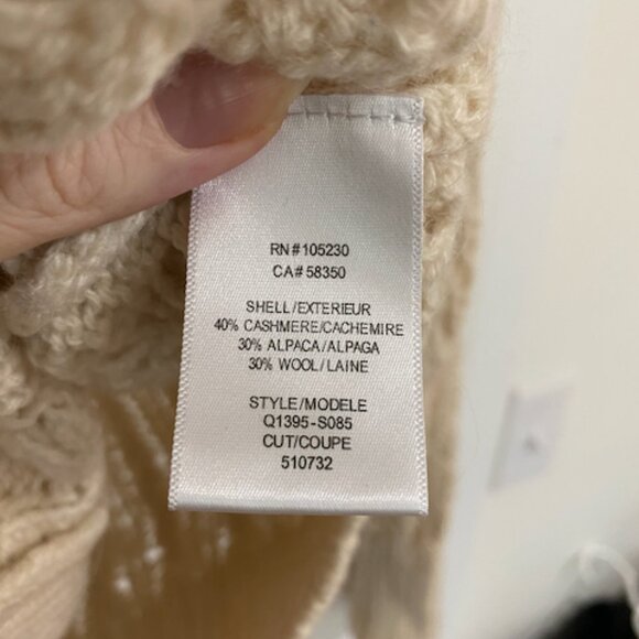 Equipment Femme Cashmere/Alpaca Knit Cardigan Beige M - Picture 5 of 5